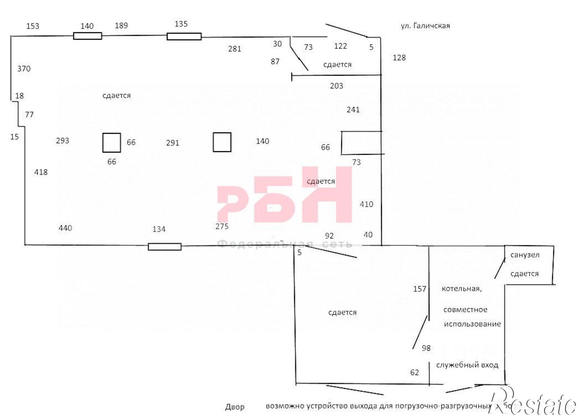 Сдать помещение свободного назначения за 57 000 рублей на Галичская улица