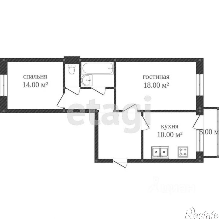 2-комн квартира Рабочий проспект, 11,  д. 11