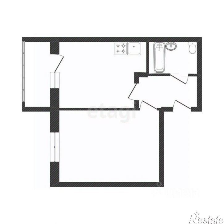 1-комн квартира Беговая улица, 59,  д. 59