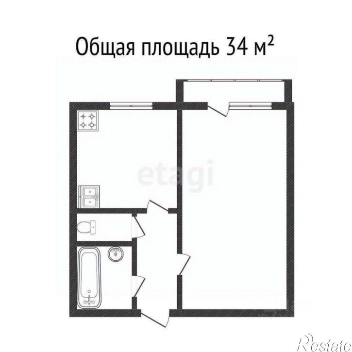 1-комн квартира городской округ Кострома