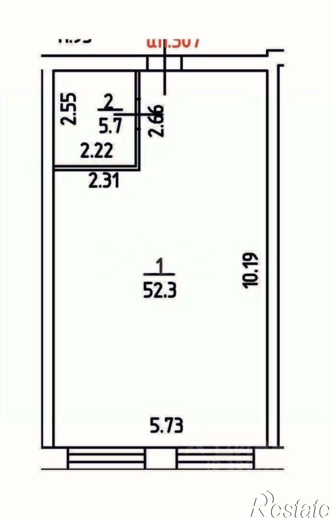 Купить квартиру за 3 306 000 рублей на Юбилейная улица, 28 литН1