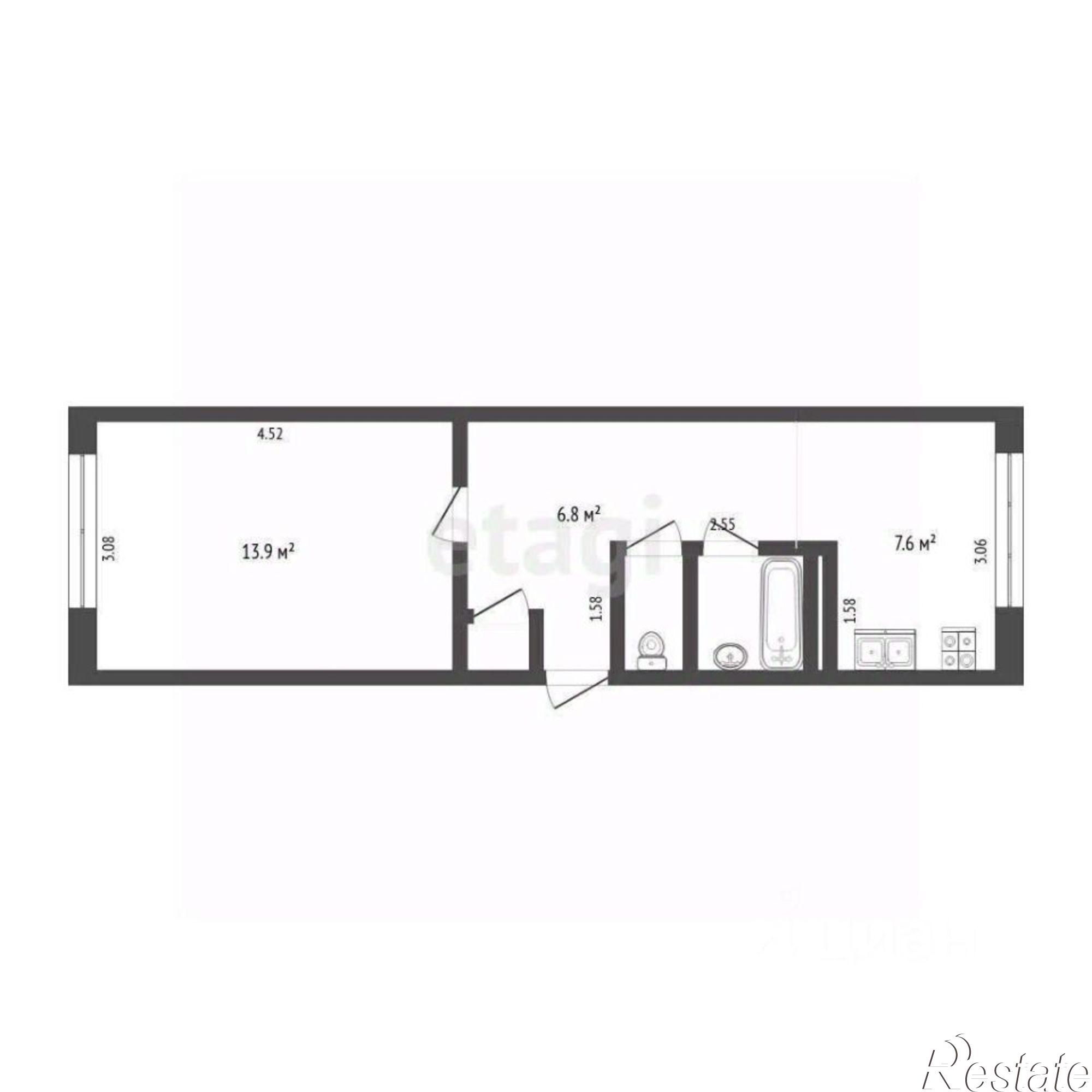 Купить квартиру за 3 580 000 рублей на Студенческий проезд, 17
