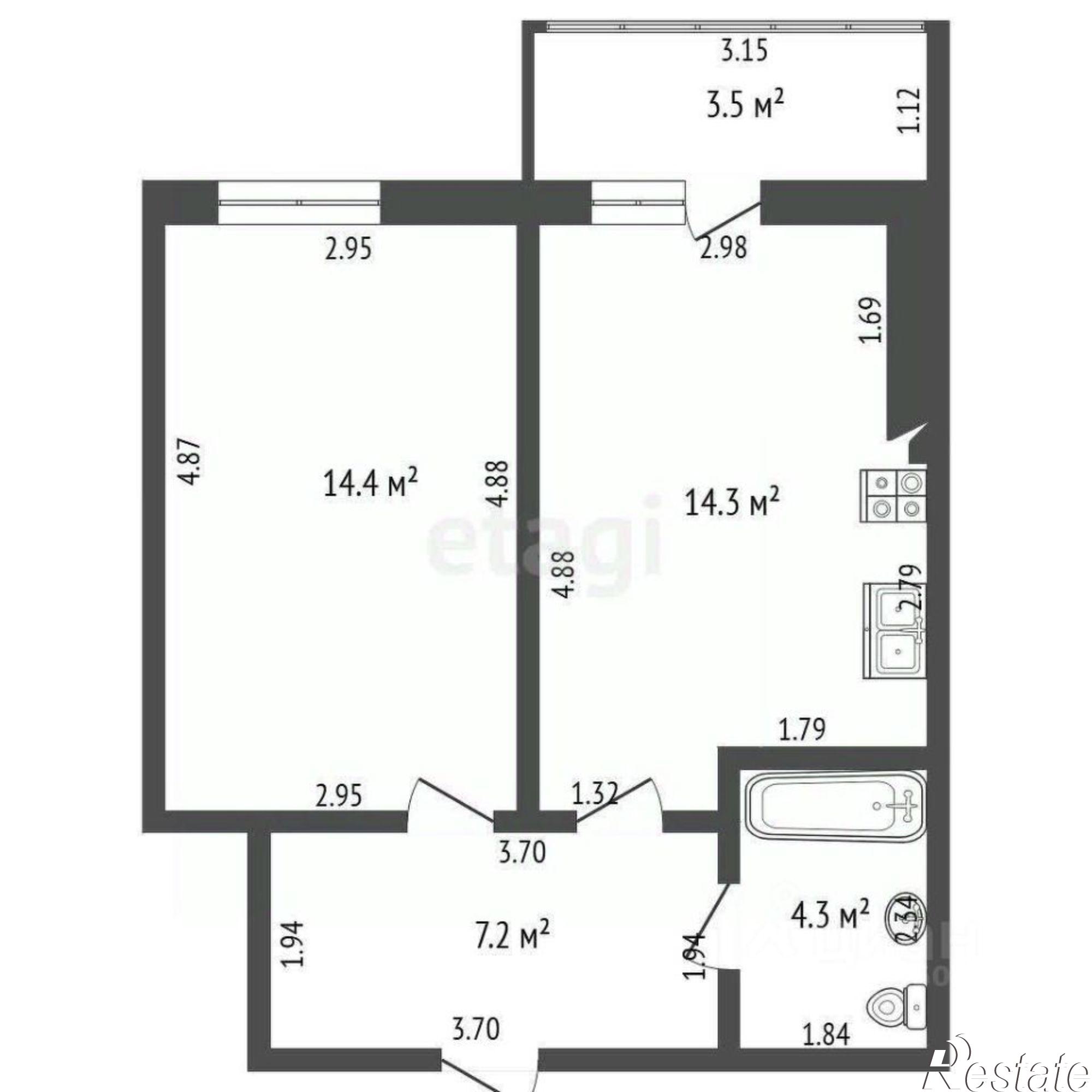 Купить квартиру за 6 500 000 рублей на улица Валентины Плетнёвой, 5