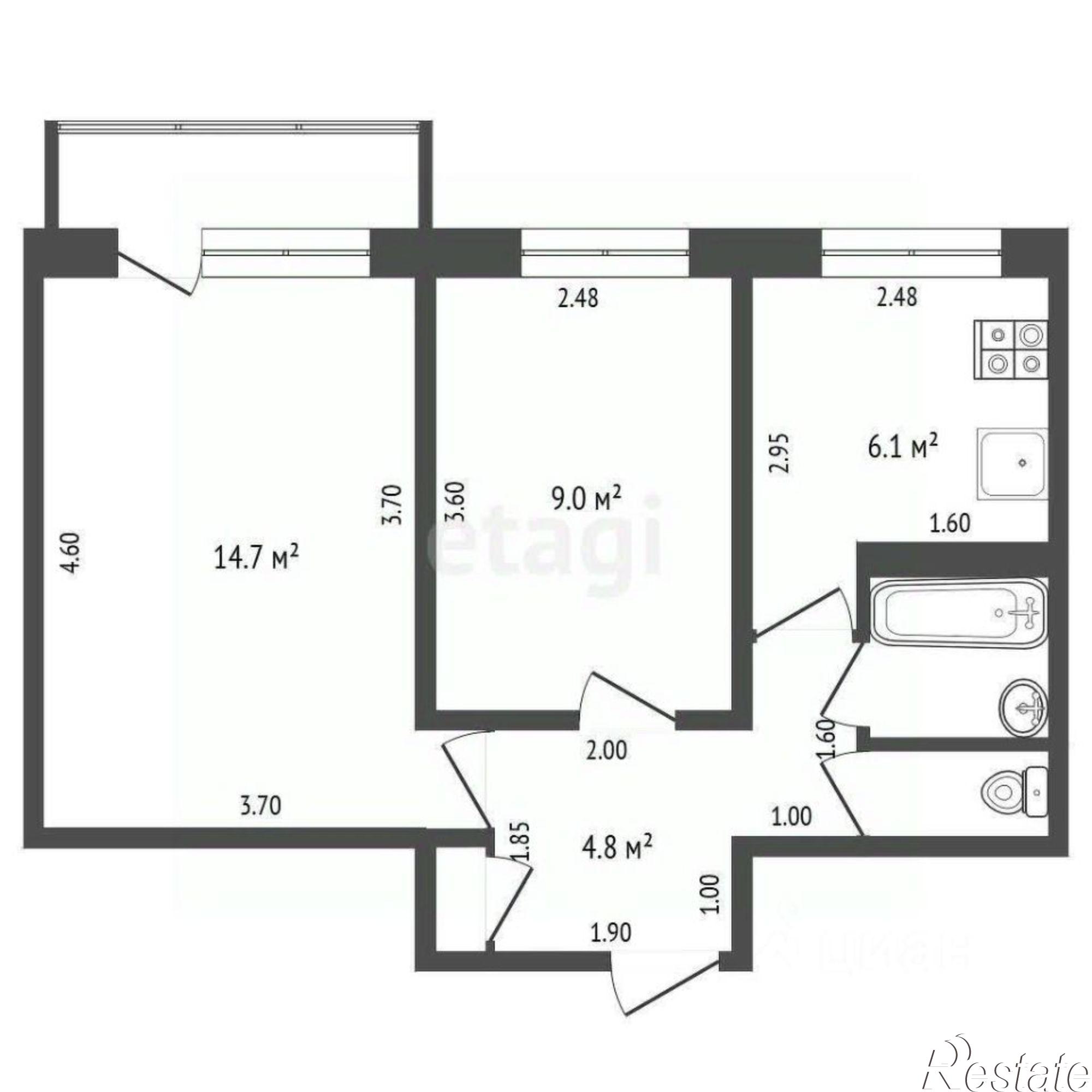 Купить квартиру за 4 000 000 рублей на Боровая улица, 32