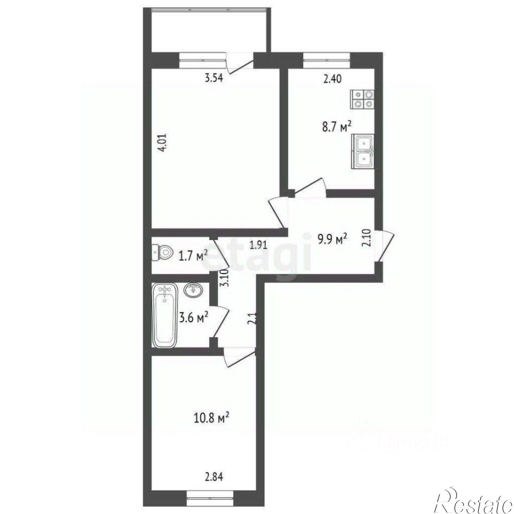 Купить квартиру за 5 199 000 рублей на Богатырская улица, 26