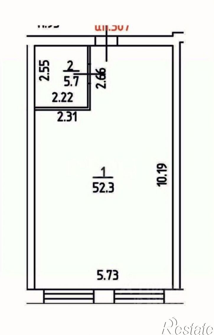 2-комн квартира Юбилейная улица, 28 литН1,  д. 28 литН1