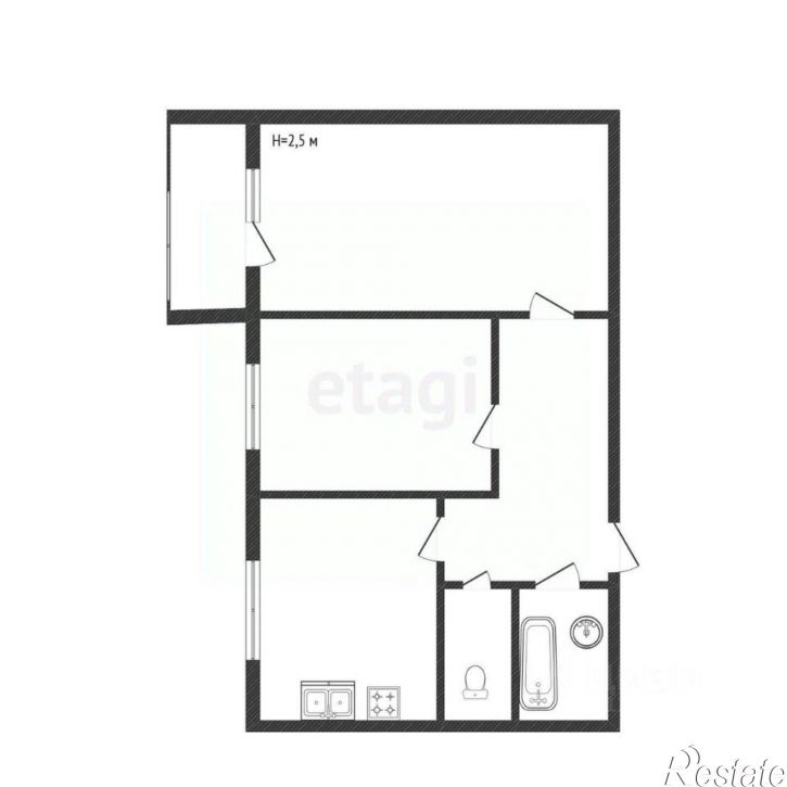 2-комн квартира улица Шагова, 150Б,  д. 150Б