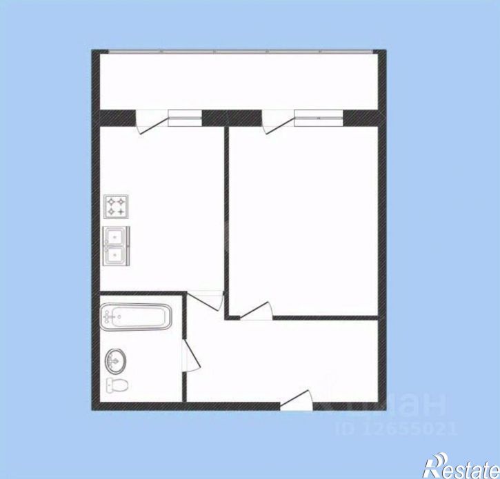 1-комн квартира Старокараваевская улица, 12,  д. 12