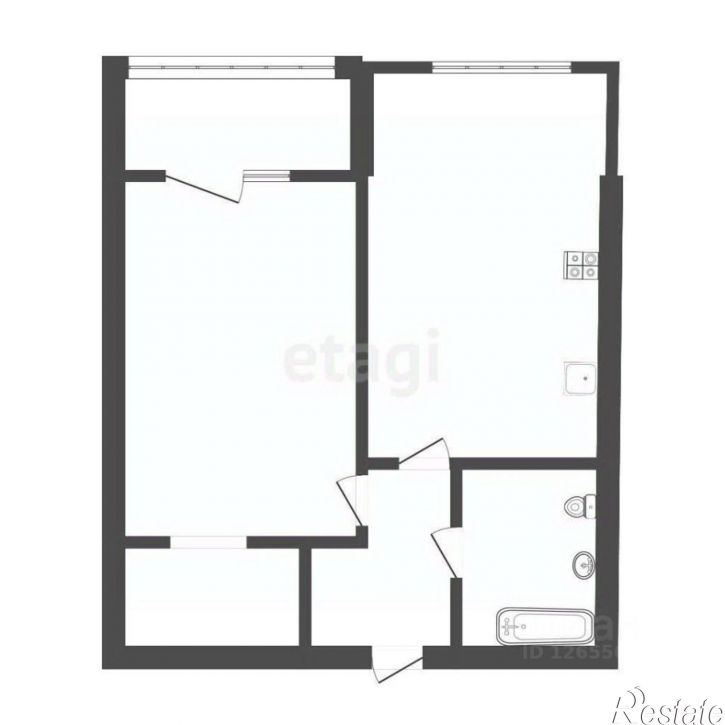 1-комн квартира улица Экскаваторщиков, 46,  д. 46