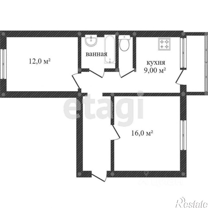 2-комн квартира городской округ Кострома