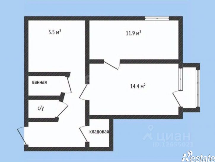 2-комн квартира улица Голубкова, 17,  д. 17