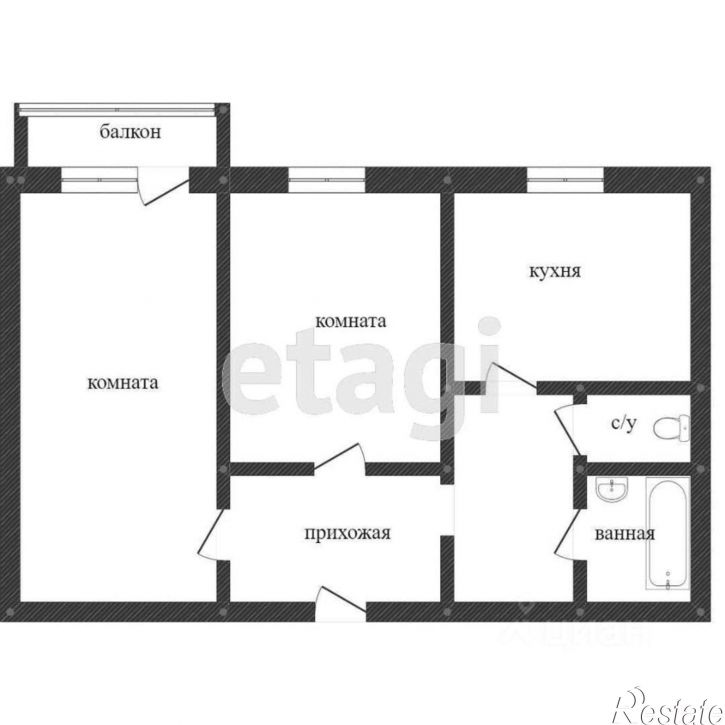 2-комн квартира городской округ Кострома