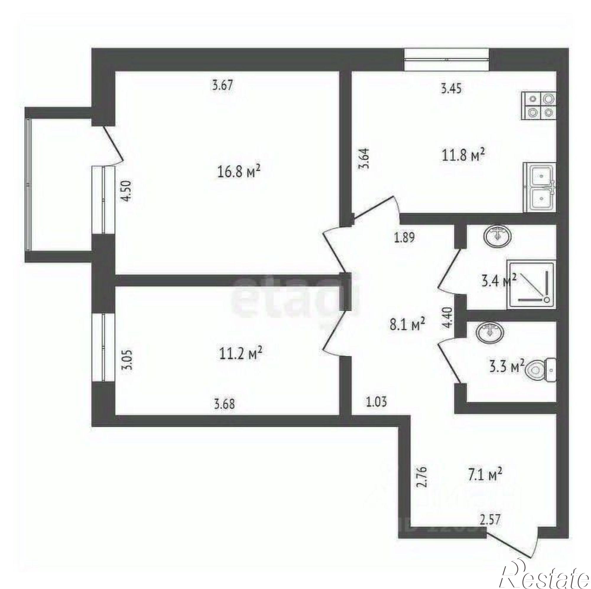 Купить квартиру за 8 850 000 рублей на улица 8 Марта, 10