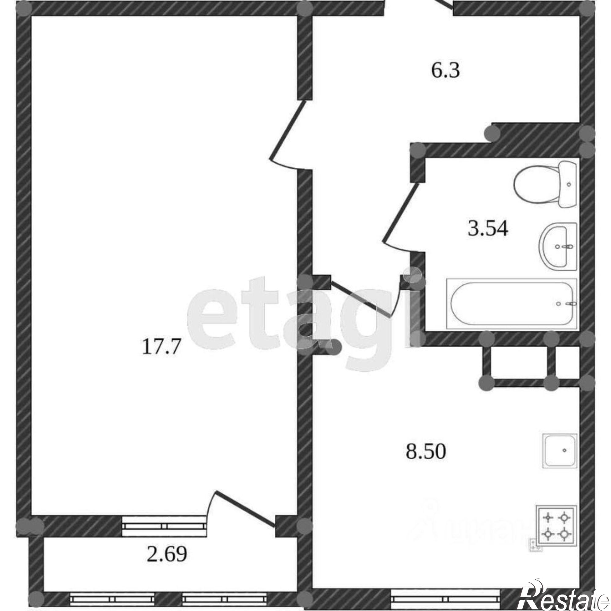 Купить квартиру за 4 150 000 рублей на Нескучный пер, 6