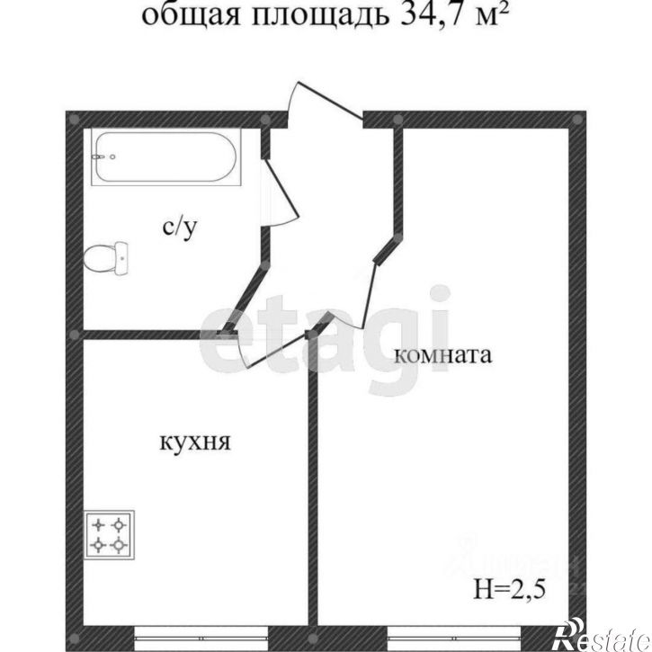 1-комн квартира мкр "Венеция", 58,  д. 58