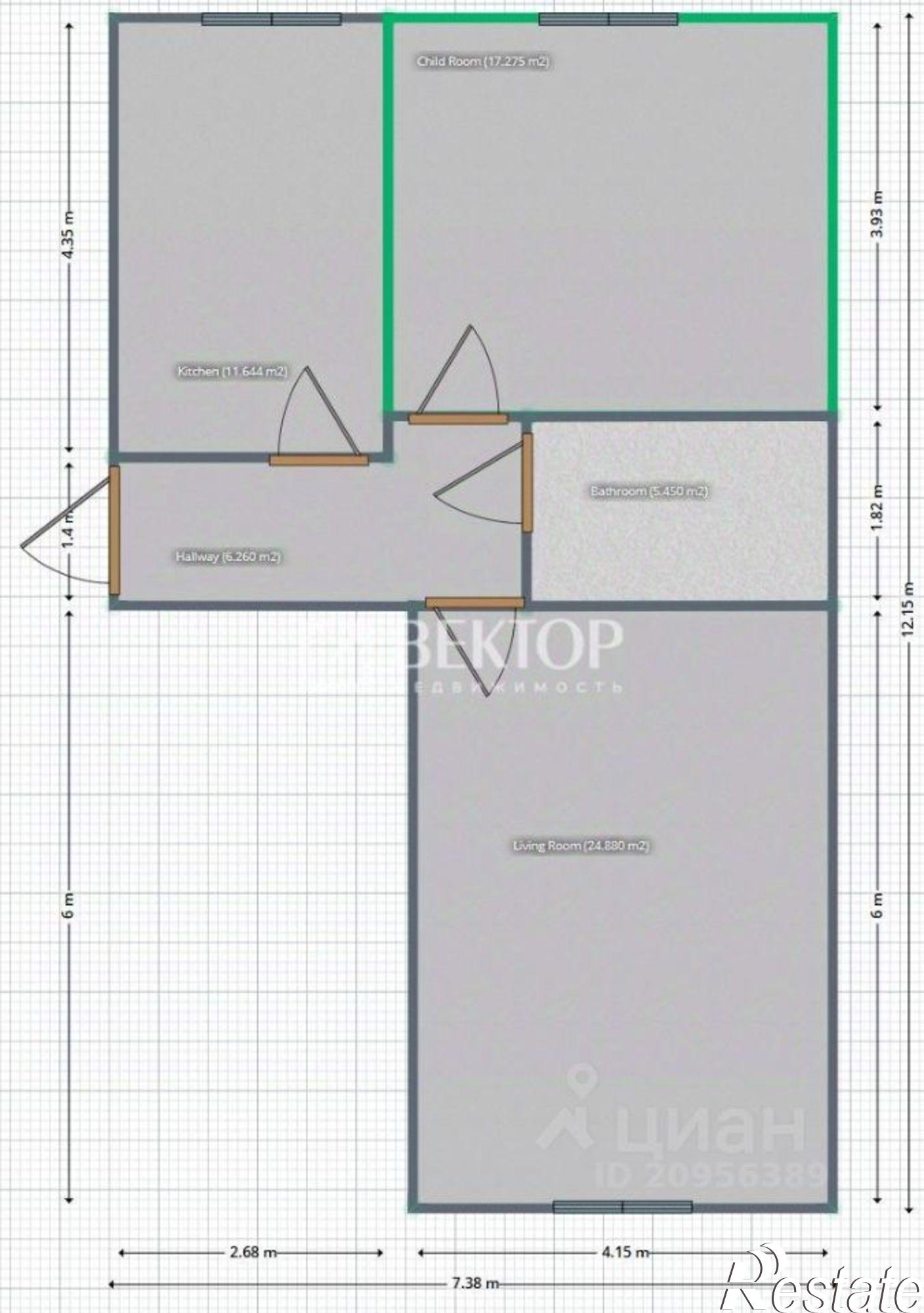 Купить квартиру за 7 850 000 рублей на поселок Волжский квартал 5, 3