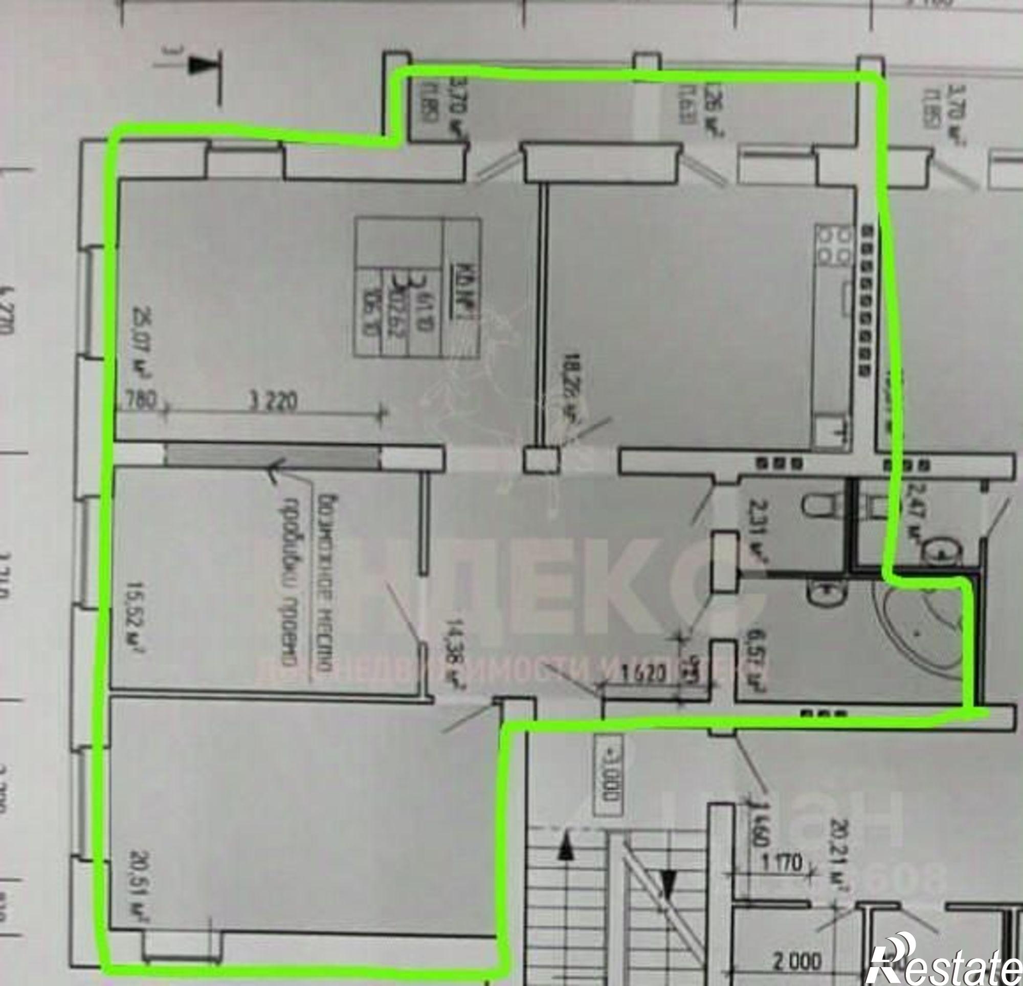 Купить квартиру за 12 576 000 рублей на ул Овражная, 10
