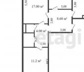 3-комн, 69кв м, этаж 7/9 Берёзовый проезд, 14/20