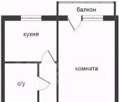 1-комн, 32кв м, этаж 2/5 Катушечная улица, 96