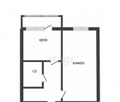 1-комн, 33кв м, этаж 1/5 Боровая улица, 30