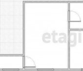 2-комн, 43кв м, этаж 6/9 проспект Мира, 54