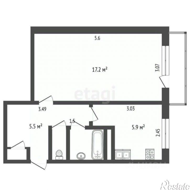 1-комн квартира Студенческий проезд, 17,  д. 17