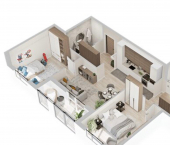 2-комн, 65 кв м, этаж 1/9 ул Машиностроителей, 37