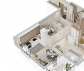 2-комн, 60 кв м, этаж 2/9 улица Машиностроителей, 35