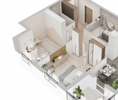 2-комн, 58 кв м, этаж 1/9 ул Машиностроителей, 37