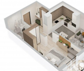 1-комн, 41 кв м, этаж 8/9 улица Машиностроителей, 35