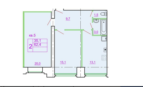 Продажа 2-комн квартиры Ткачей ул, 5