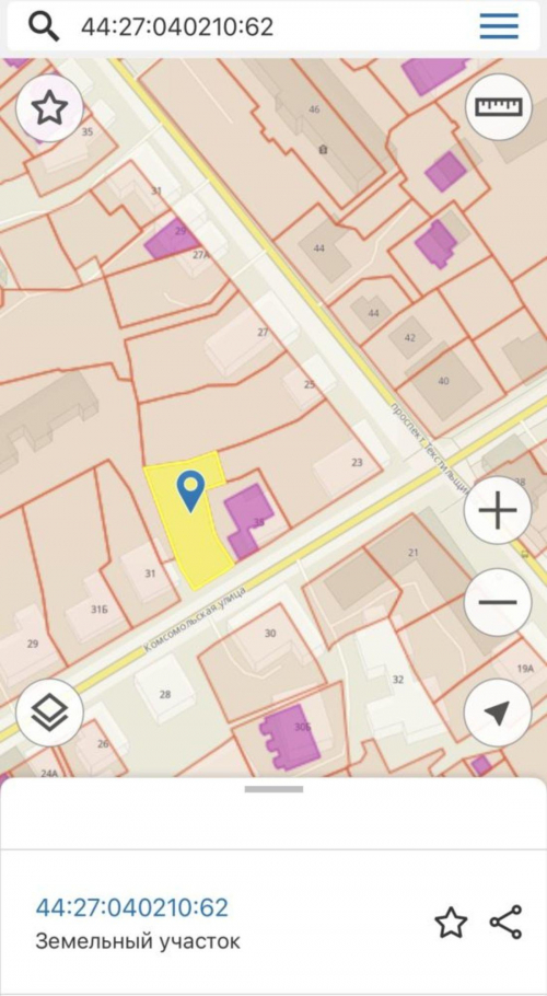 Продажа участка Комсомольская ул, 33