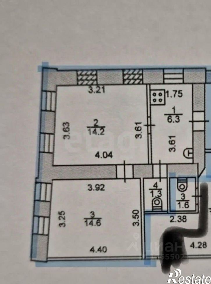 2-комн квартира ул Комсомольская, 34,  д. 34