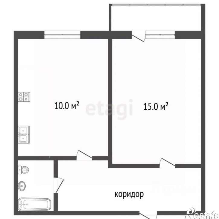 1-комн квартира ул Бульварная, 11,  д. 11