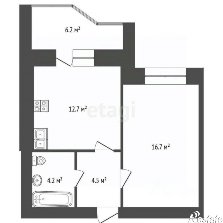 1-комн квартира мкр Новый город, 9Б,  д. 9Б