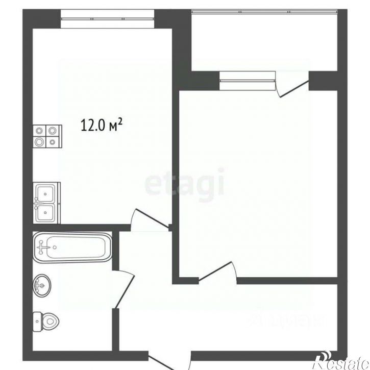 1-комн квартира Давыдовская улица, 24,  д. 24