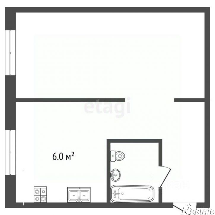 1-комн квартира мкр Черноречье, 34,  д. 34