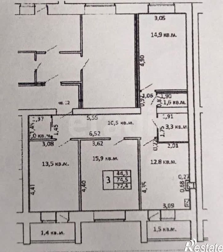 3-комн квартира Жужелинская улица, 30,  д. 30