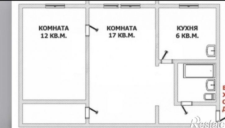 2-комн квартира ул Титова, 20,  д. 20