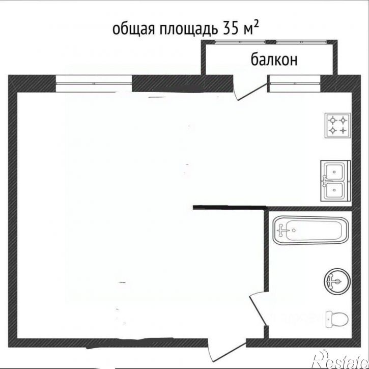 1-комн квартира Профсоюзная улица, 17А,  д. 17А