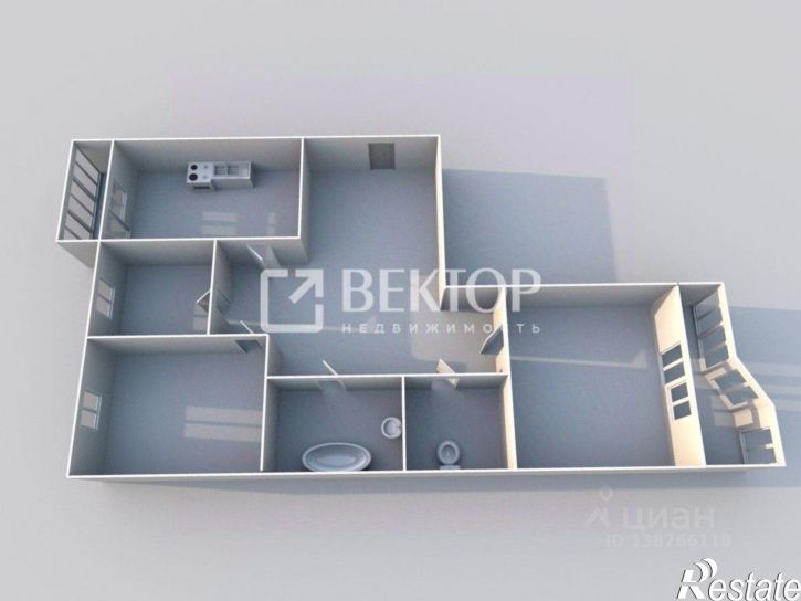 3-комн квартира проезд Говядиново, 9,  д. 9