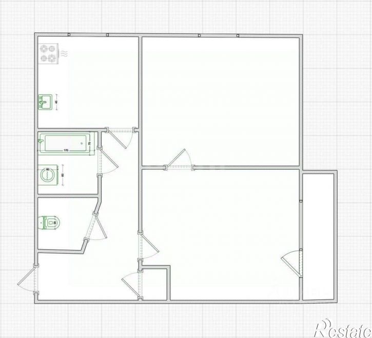 2-комн квартира Костромская улица, 80,  д. 80
