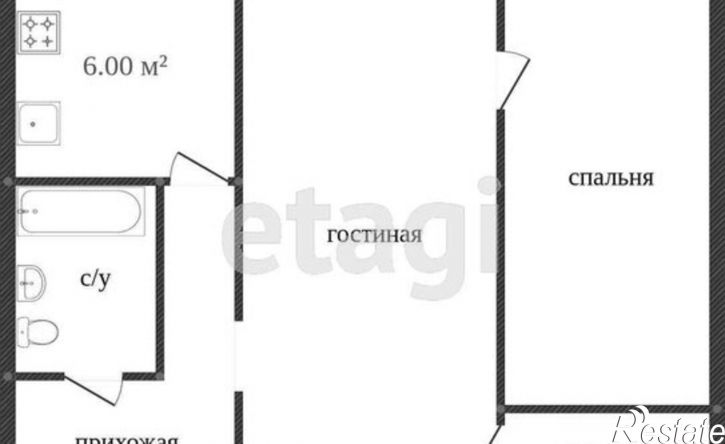 2-комн квартира мкр Черноречье, 3,  д. 3