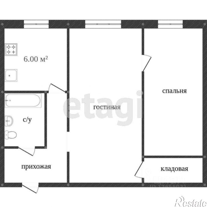 2-комн квартира мкр Черноречье, 3,  д. 3