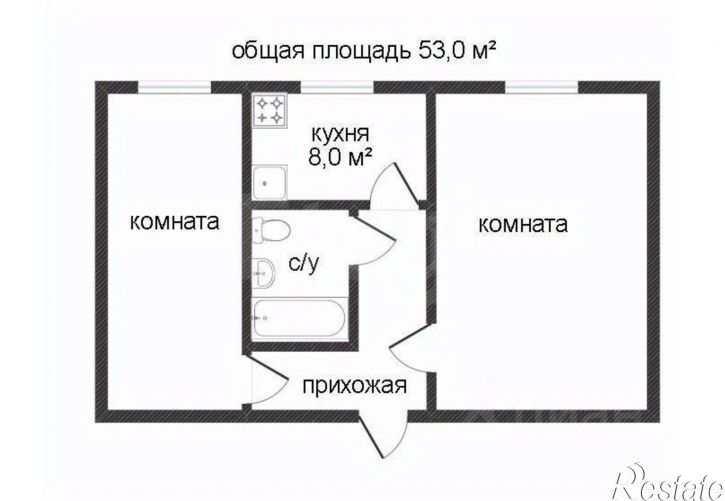2-комн квартира улица Юрия Смирнова, 45,  д. 45