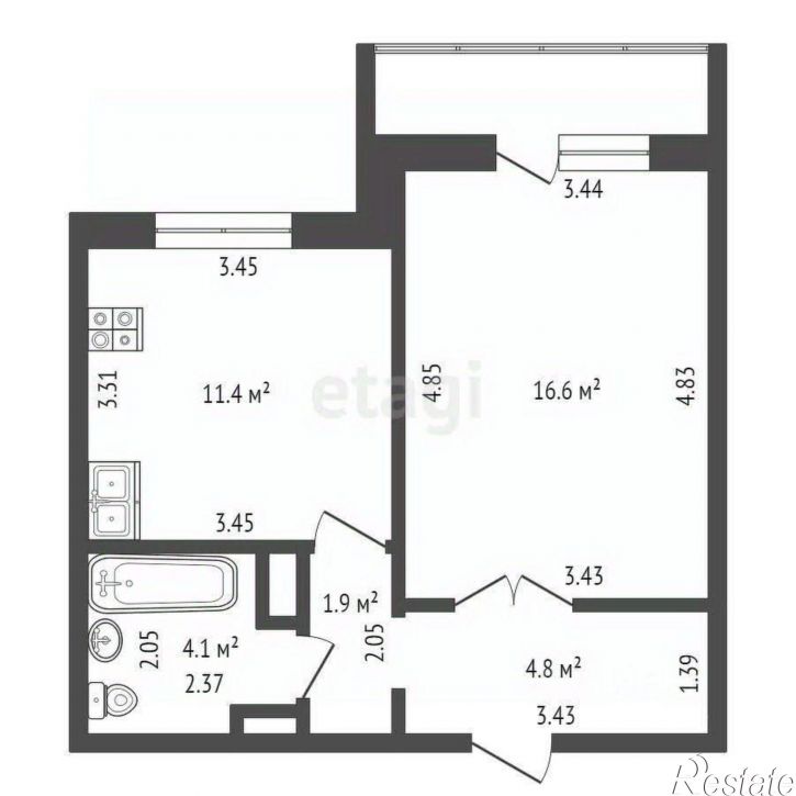 1-комн квартира мкр Давыдовский-3, 9,  д. 9