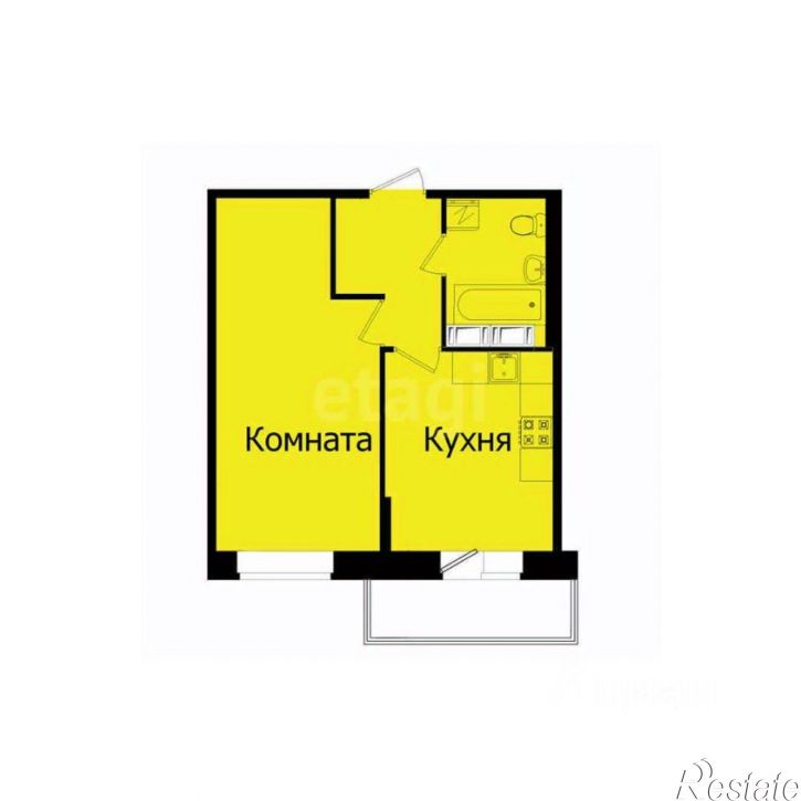 1-комн квартира улица 8 Марта, 65,  д. 65