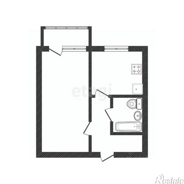 1-комн квартира Калиновская улица, 3,  д. 3