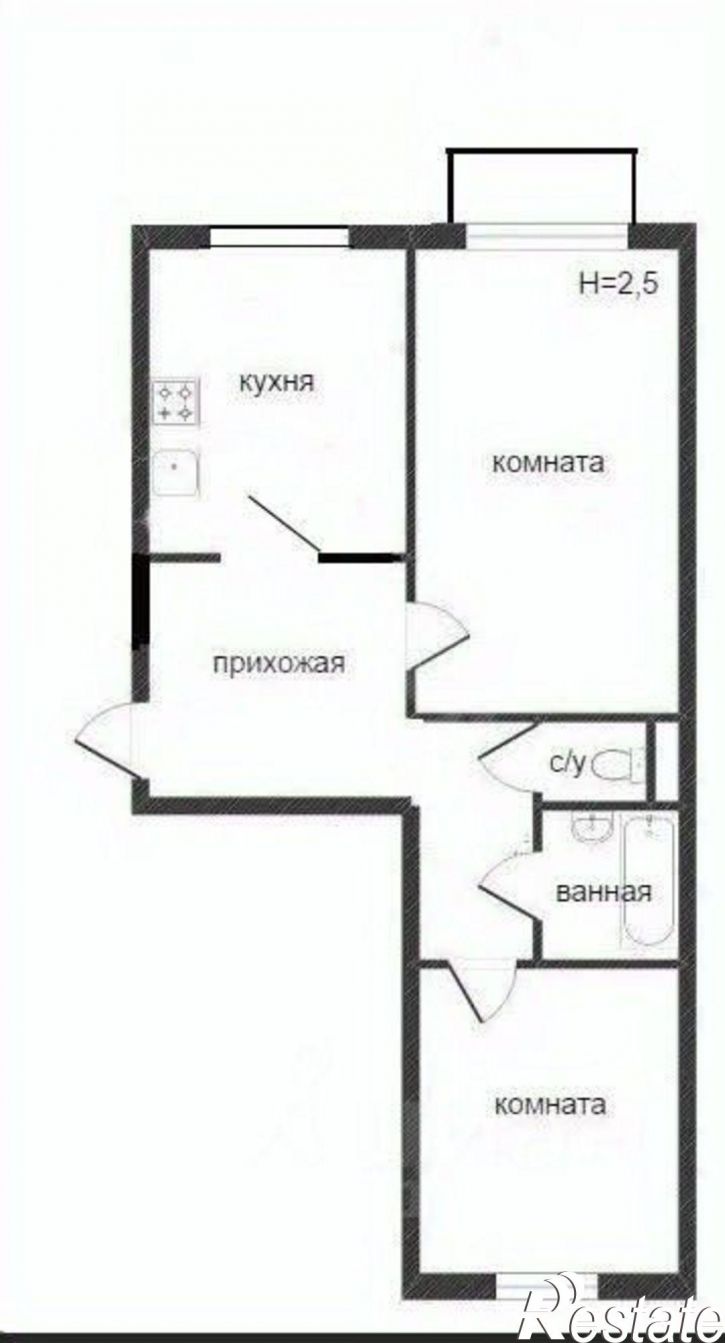 2-комн квартира ул Индустриальная, 24,  д. 24