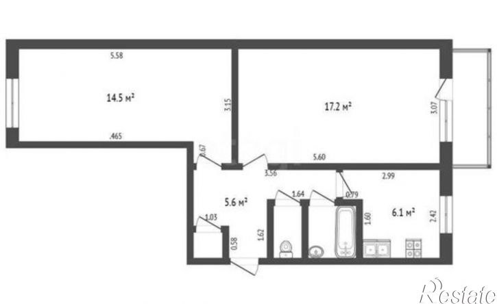 2-комн квартира пр-кт Мира, 16,  д. 16
